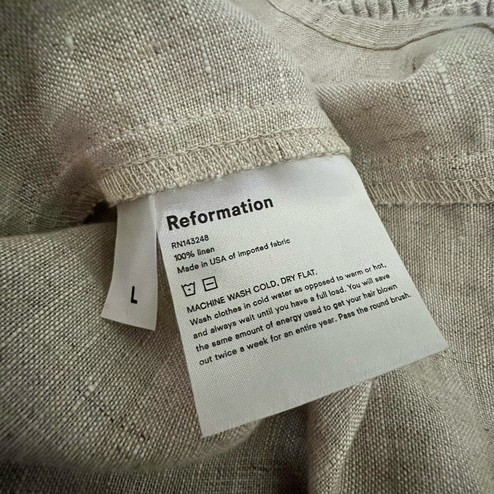 REFORMATION Cerise Linen Dress - Picture 12 of 12